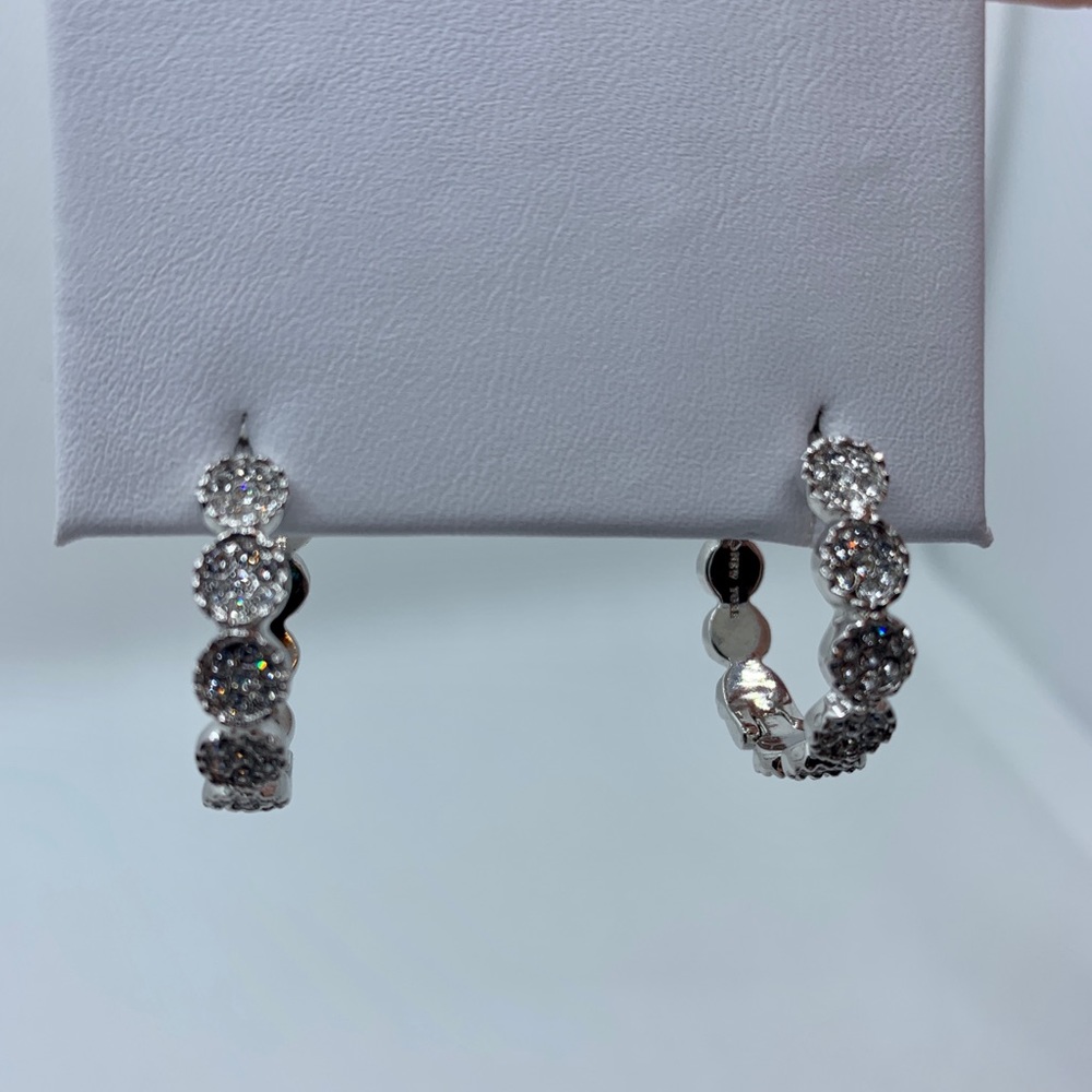 Kade Spade crystal circle hoop earrings